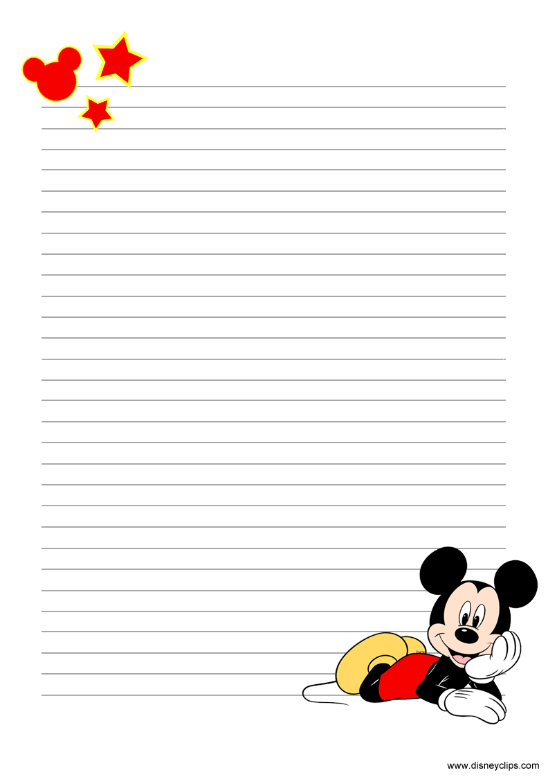 Free Mickey Mouse Printable Crafts: Bookmarks, Notes, Invitations in Mickey Mouse Printable Paper
