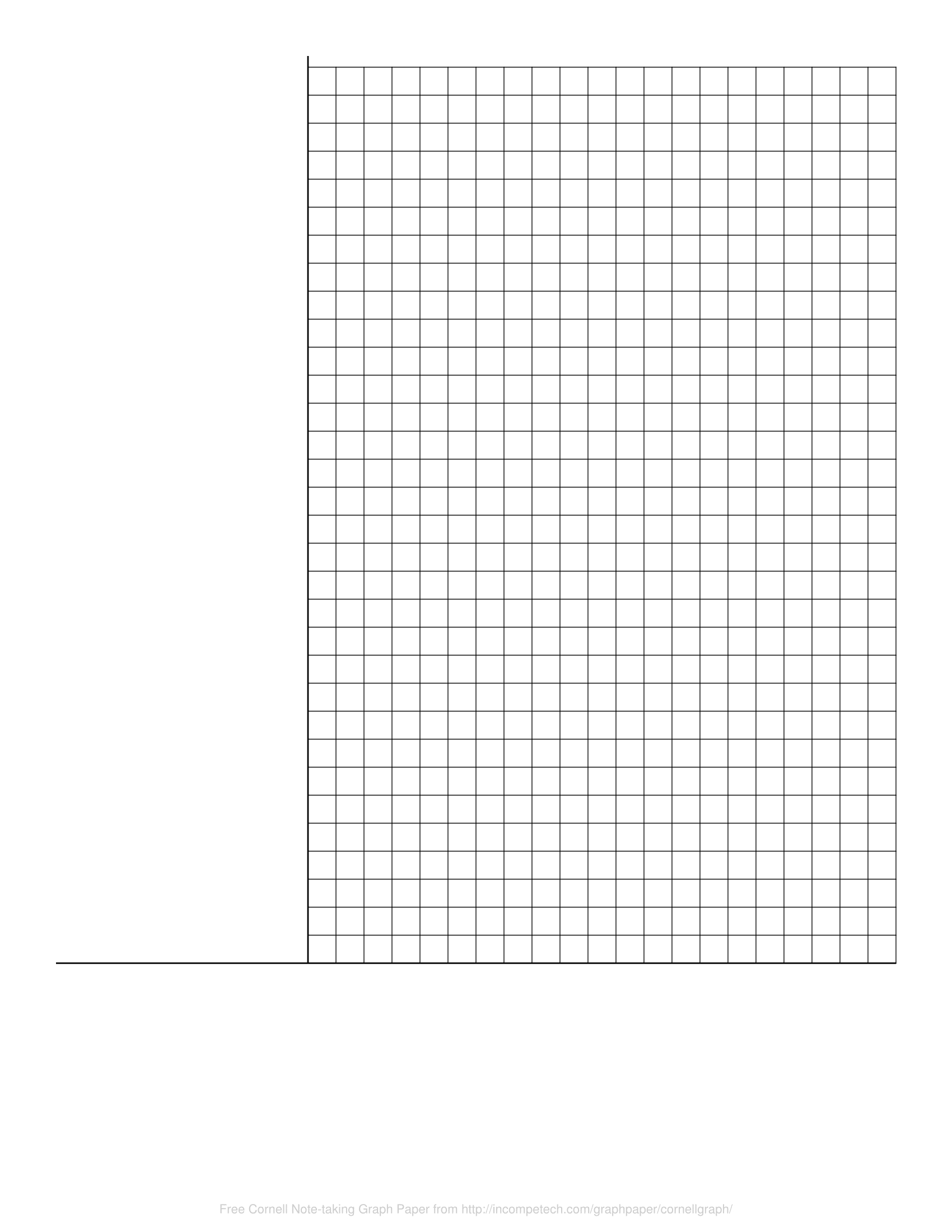 Free Online Graph Paper / Cornell Note-Taking Graph in Printable Grid Paper For Notes