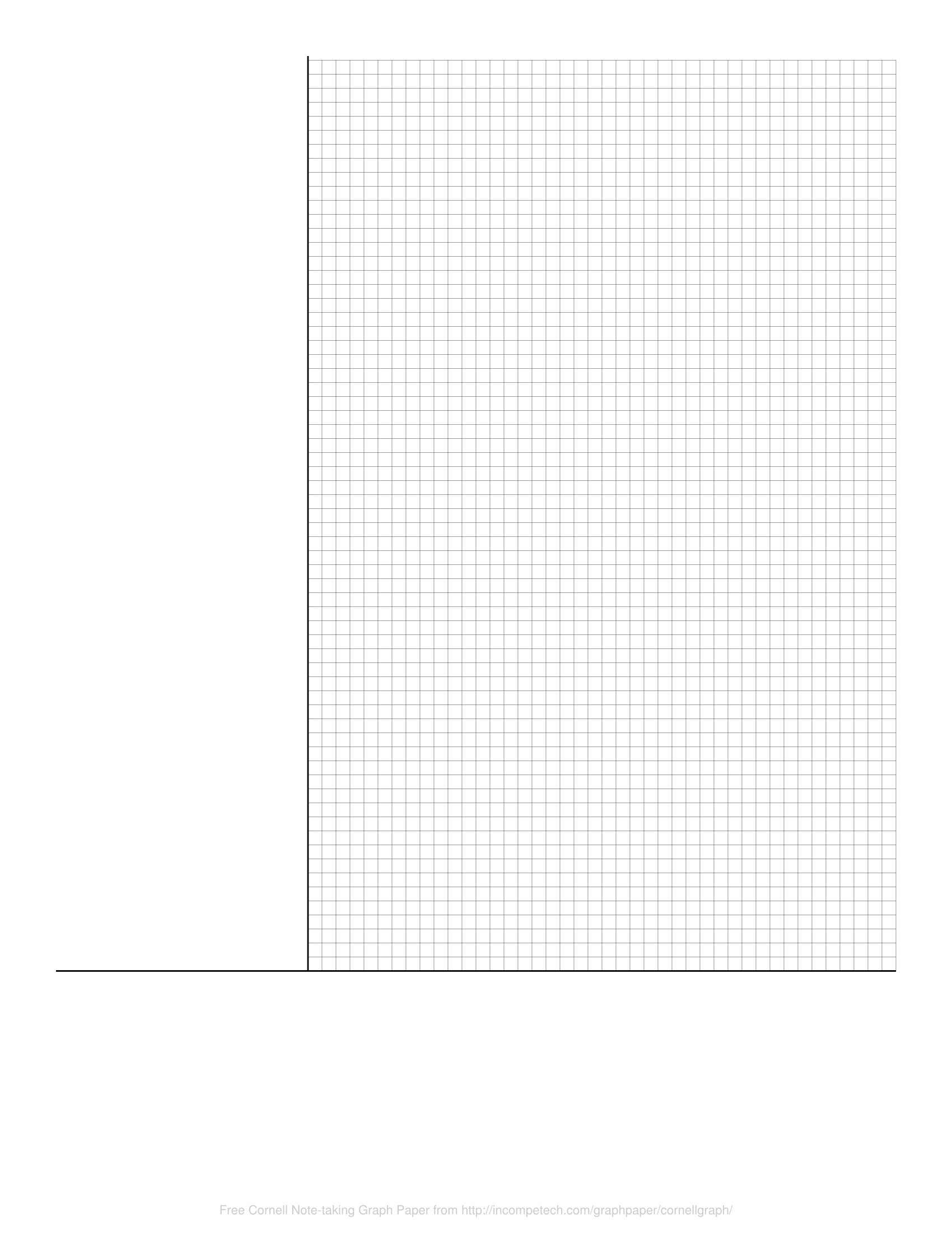 Free Online Graph Paper / Cornell Note-Taking Graph intended for Grid Paper Printable For Notes