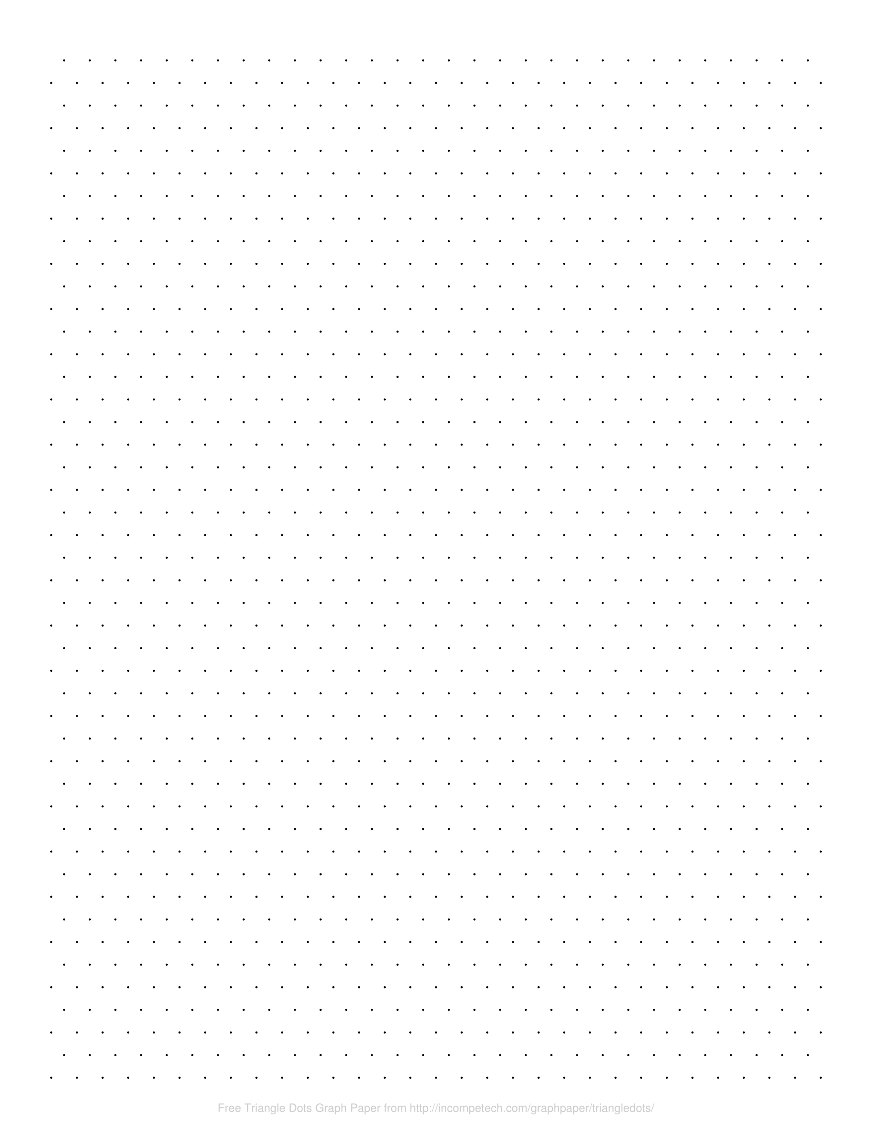 Free Online Graph Paper / Triangle Dots regarding Printable Paper with Dots