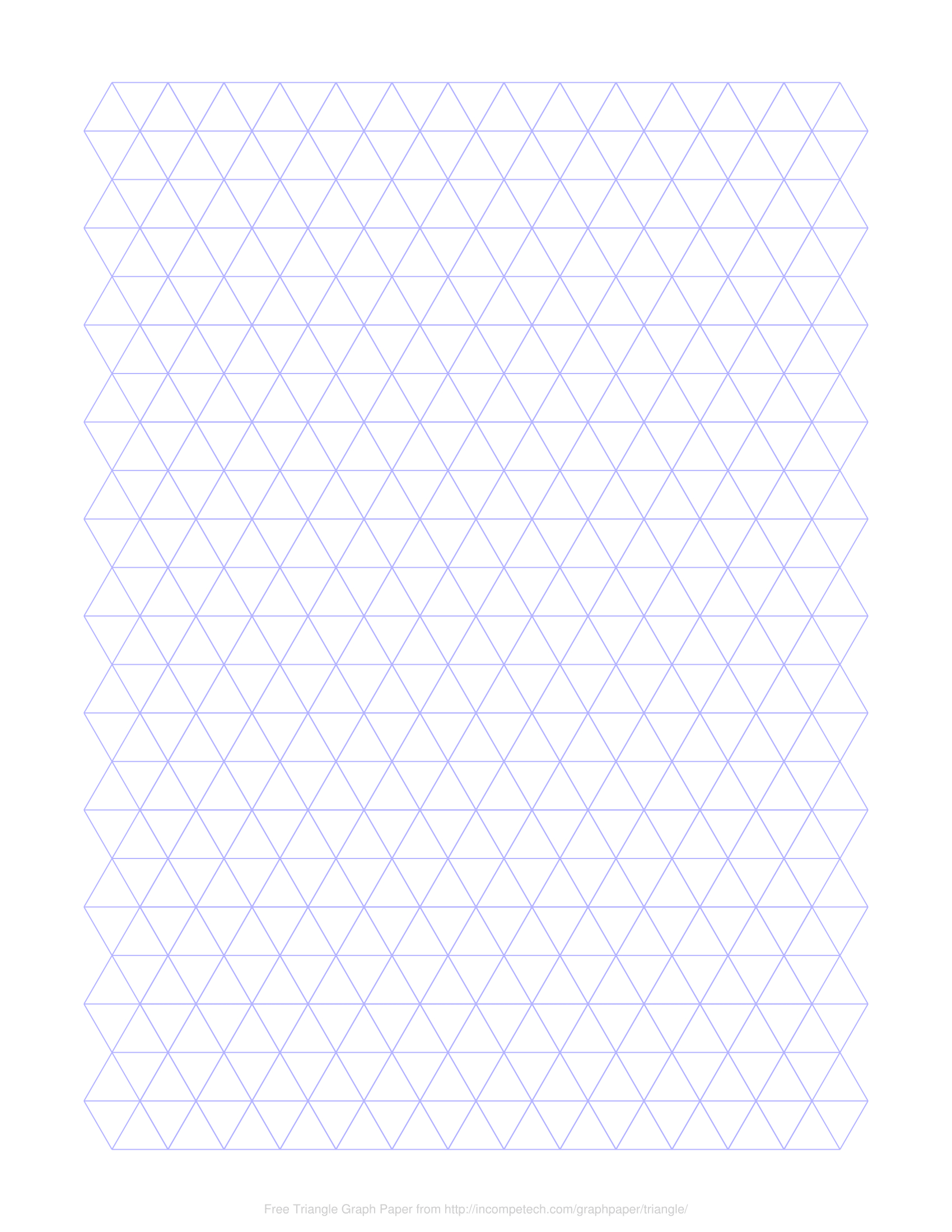 Free Online Graph Paper / Triangle in Triangular Grid Paper Printable