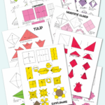 Free Origami Flowers With Instructions And Diagrams   Kara Creates Throughout Free Origami Printable Paper
