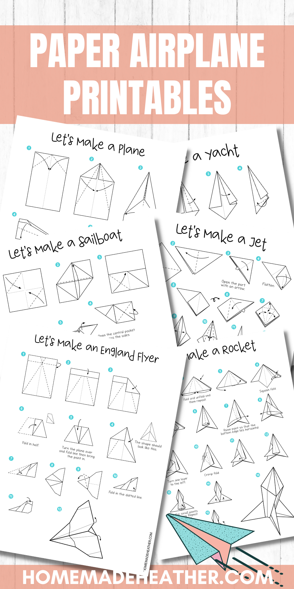 Free Paper Airplane Printables with regard to Printable Paper Airplane Directions