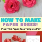Free Paper Rose Template (With Stepstep Tutorial!)   Leap Of With Free Printable Paper Rose Template