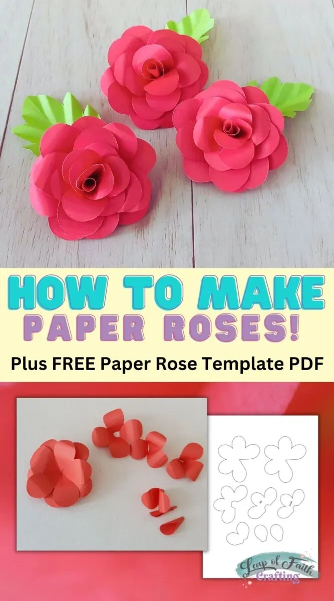 Free Paper Rose Template (With Stepstep Tutorial!) - Leap Of with Free Printable Paper Rose Template