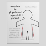 Free Pattern: Pdf Template For Making A Paper Doll Chain | Hawk Hill Within Printable Paper Doll Chain Template Free Download