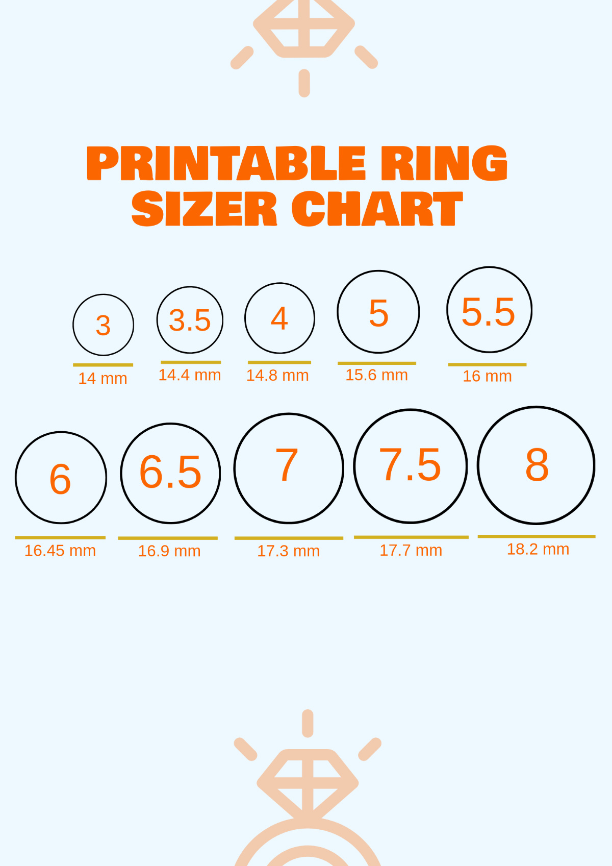 Free Personal Printable Ring Sizer Chart Template To Edit Online with Free Printable Paper Ring Sizer