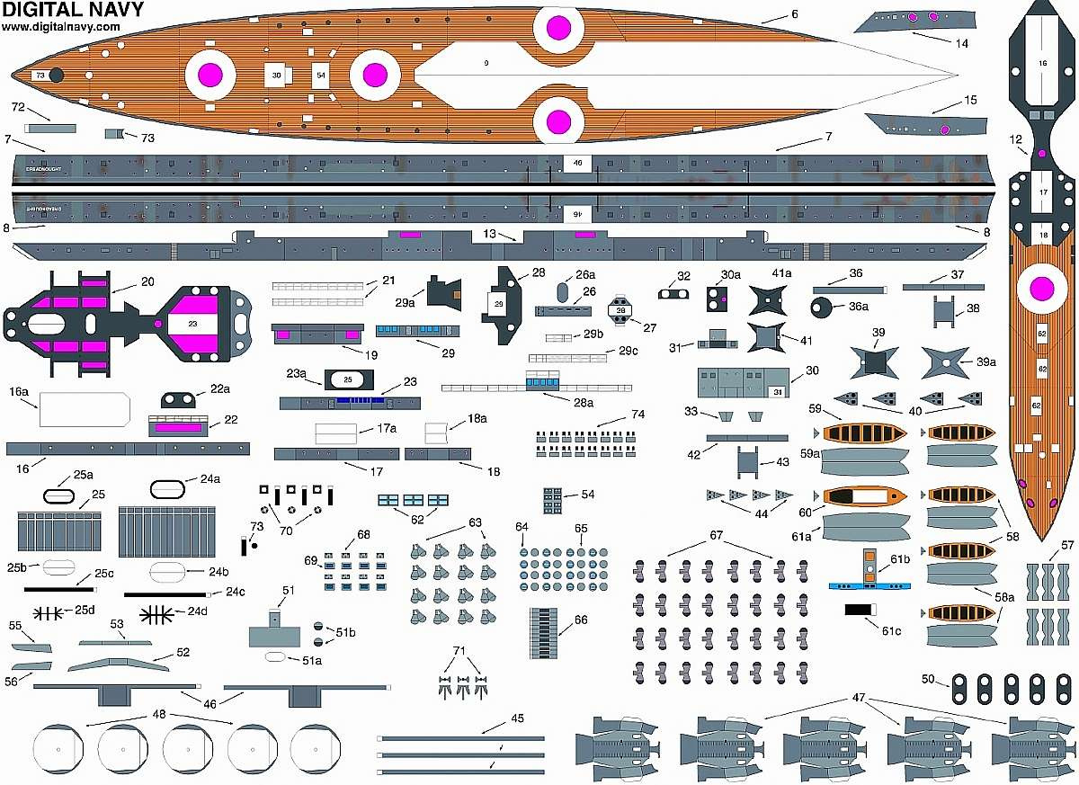 Free Plans: Paper-Power Warships 1. regarding Printable Paper Battleship Model