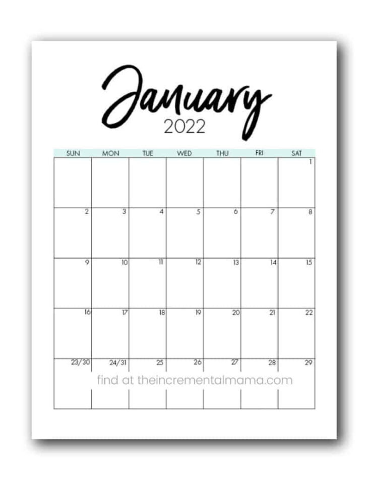 Printable Paper Calendar