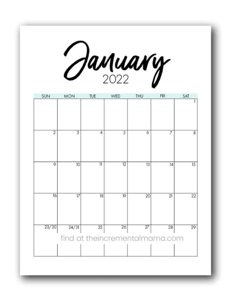Free Printable 2022 Calendar Printable Pdf Template throughout Printable Paper Calendar