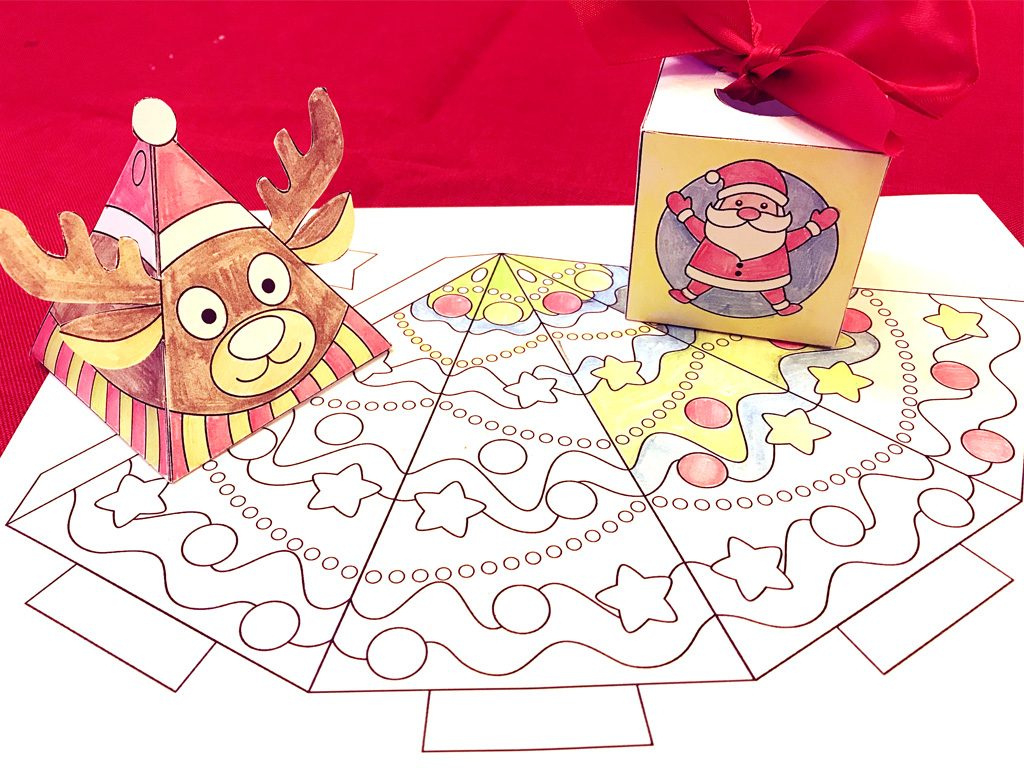 Free Printable 3-D Christmas Crafts. Teachersmag in Printable Paper Christmas Crafts