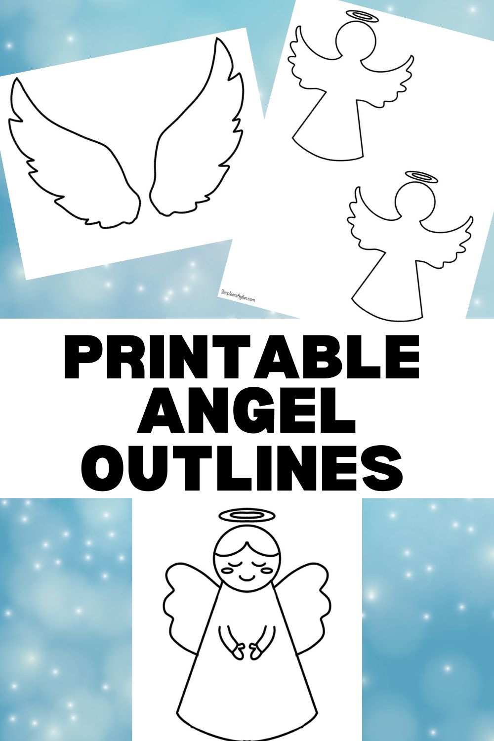 Free Printable Angel Craft Templates - in Printable Paper Angel Template