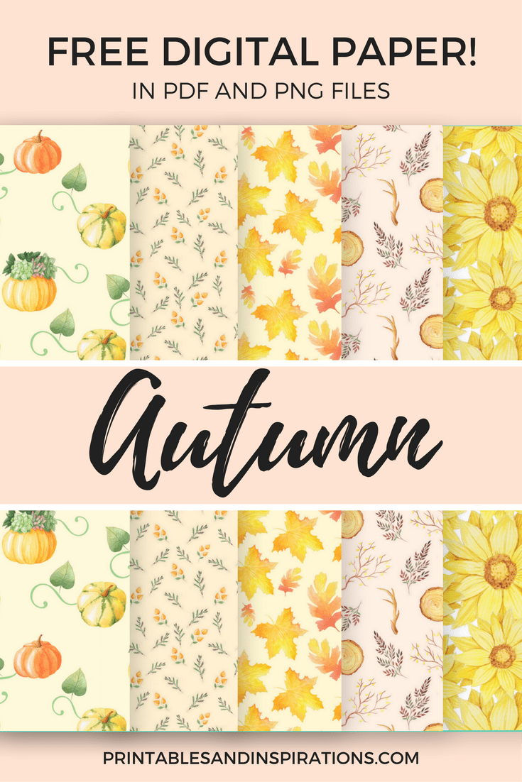 Free Printable Autumn Digital Paper! (Seamless Pattern For in Free Printable Paper Designs