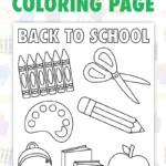 Free Printable Back To School Coloring Page   Pjs And Paint Throughout Back To School Printable Paper
