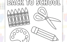 Free Printable Back To School Coloring Page - Pjs And Paint throughout Back to School Printable Paper