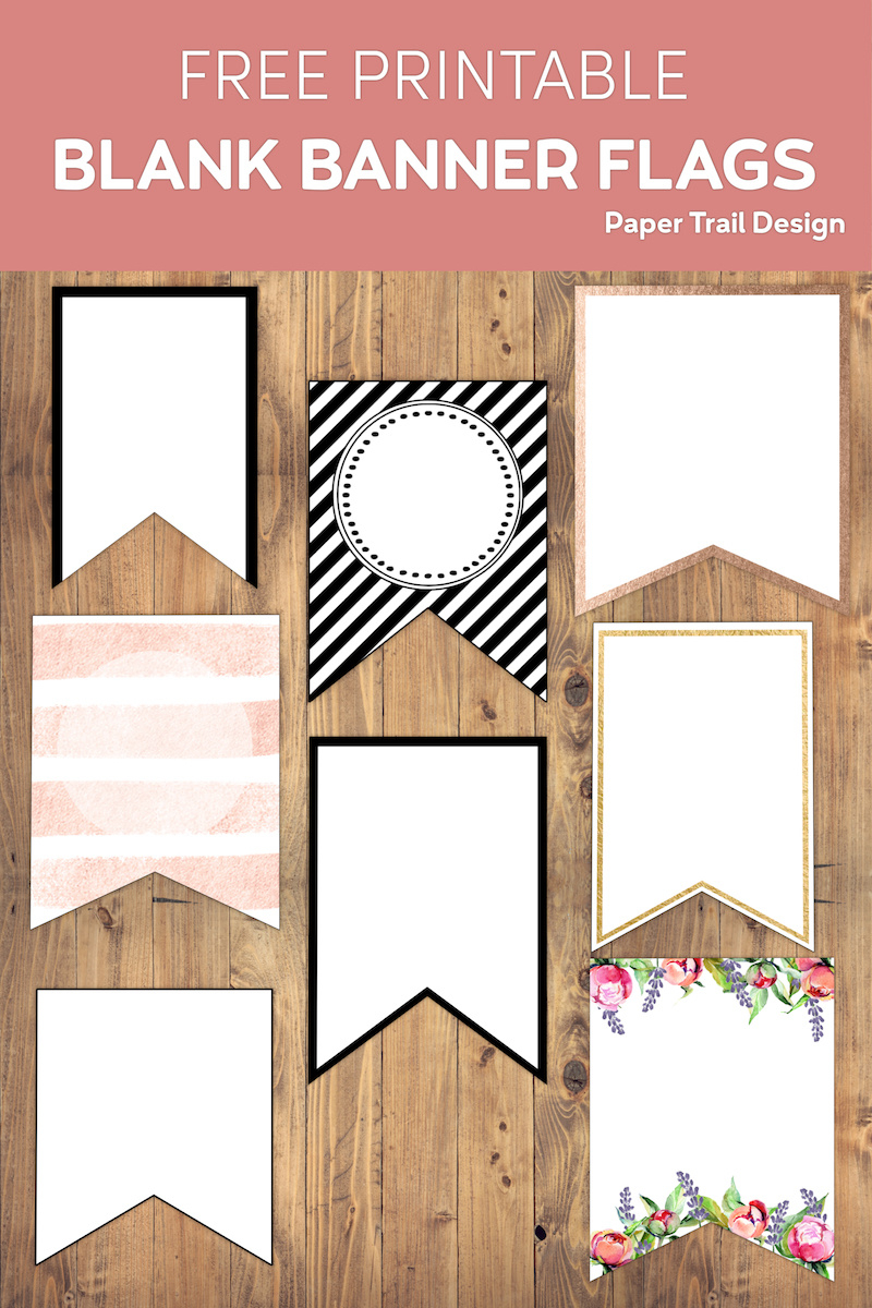 Free Printable Banner Templates {Blank Banners} - Paper Trail Design in Printable Paper Banner Template