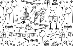 Free Printable Birthday Coloring Paper - Ausdruckbares regarding Birthday Printable Paper