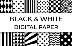 Free Printable Black And White Digital Paper Pack - Chevron Lemon for Digital Printable Paper