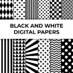 Free Printable Black And White Digital Paper Pack   Chevron Lemon In Free Printable Paper Patterns