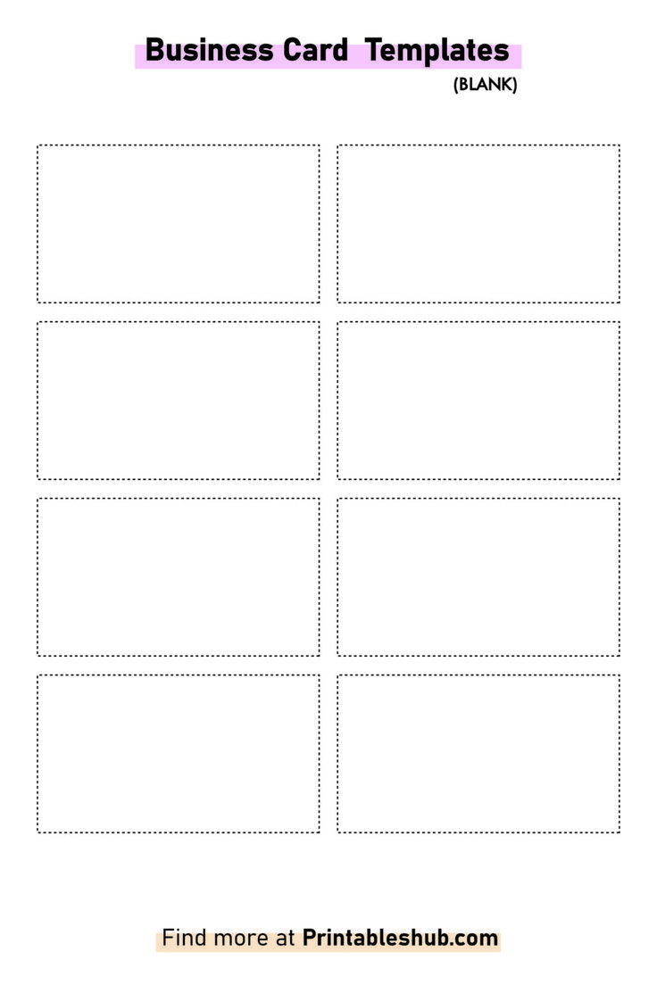 Free Printable Blank Business Card Template Pdf Included regarding Business Card Printable Paper