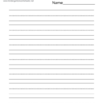 Free Printable Blank Writing Practice Worksheet With Regard To Free Printable Paper Kindergarten