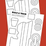 Free Printable Build A Train Craft   Pjs And Paint Regarding Printable Paper Train