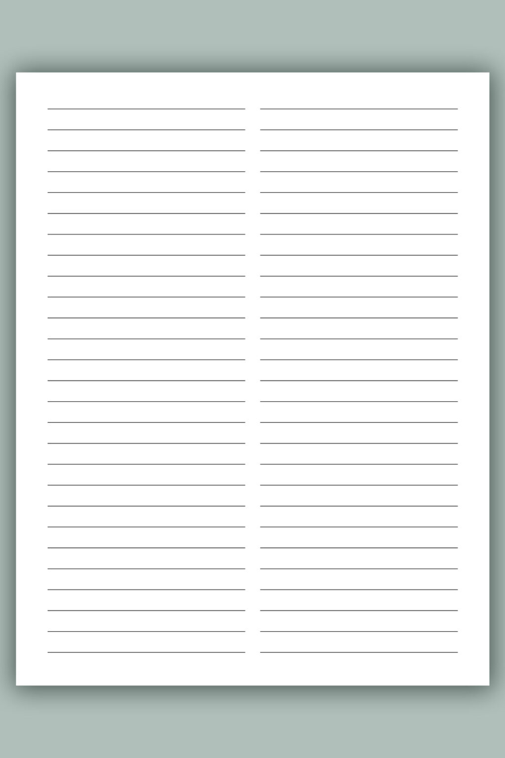 Lined Journal Paper Printable | Grid Paper Printable