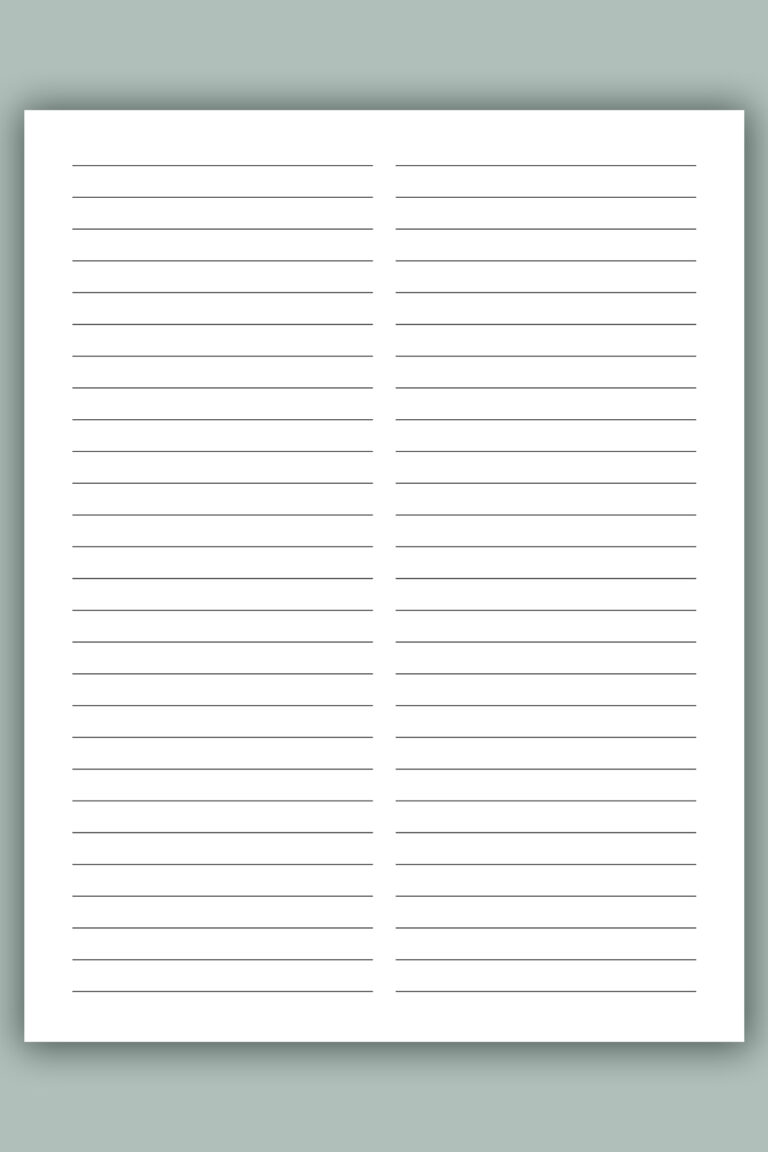 Lined Journal Paper Printable | Grid Paper Printable