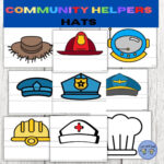 Free Printable Community Helper Hats   Printable Party Favors Throughout Community Helpers Printable Paper Hats Free