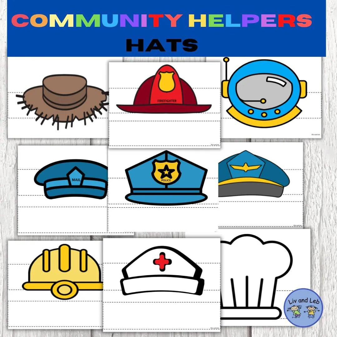 Free Printable Community Helper Hats - Printable Party Favors throughout Community Helpers Printable Paper Hats Free