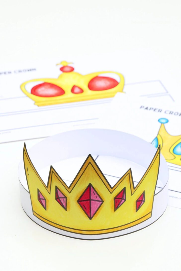 Free Printable Paper Crown Template Free Printable Paper Crown Template