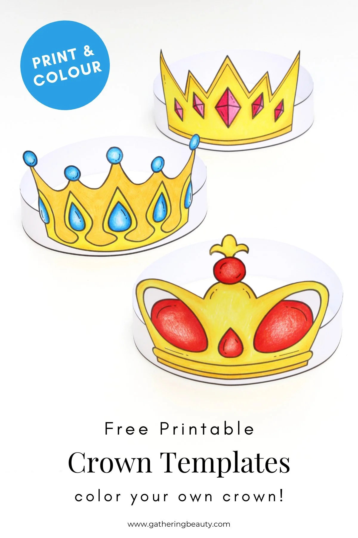Free Printable Crown Templates — Gathering Beauty intended for Printable Paper Crown