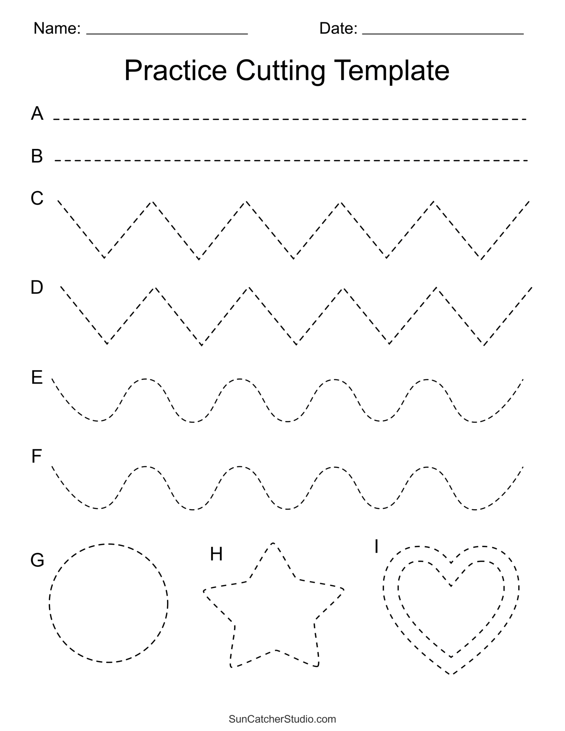 Free Printable Cutting Worksheets For Preschoolers – Free regarding Printable Paper Cutting Templates