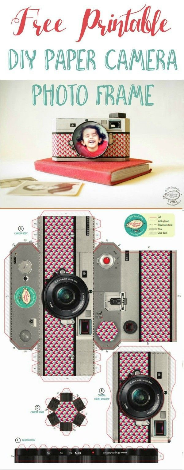 Free Printable Diy Paper Camera Photo Frame for Printable Paper Camera