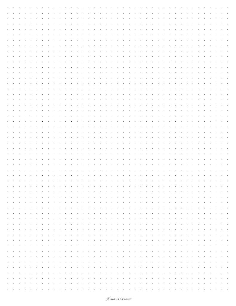 Free Printable Dot Grid Paper For Bullet Journal | Saturdaygift in Bullet Journal Grid Paper Printable