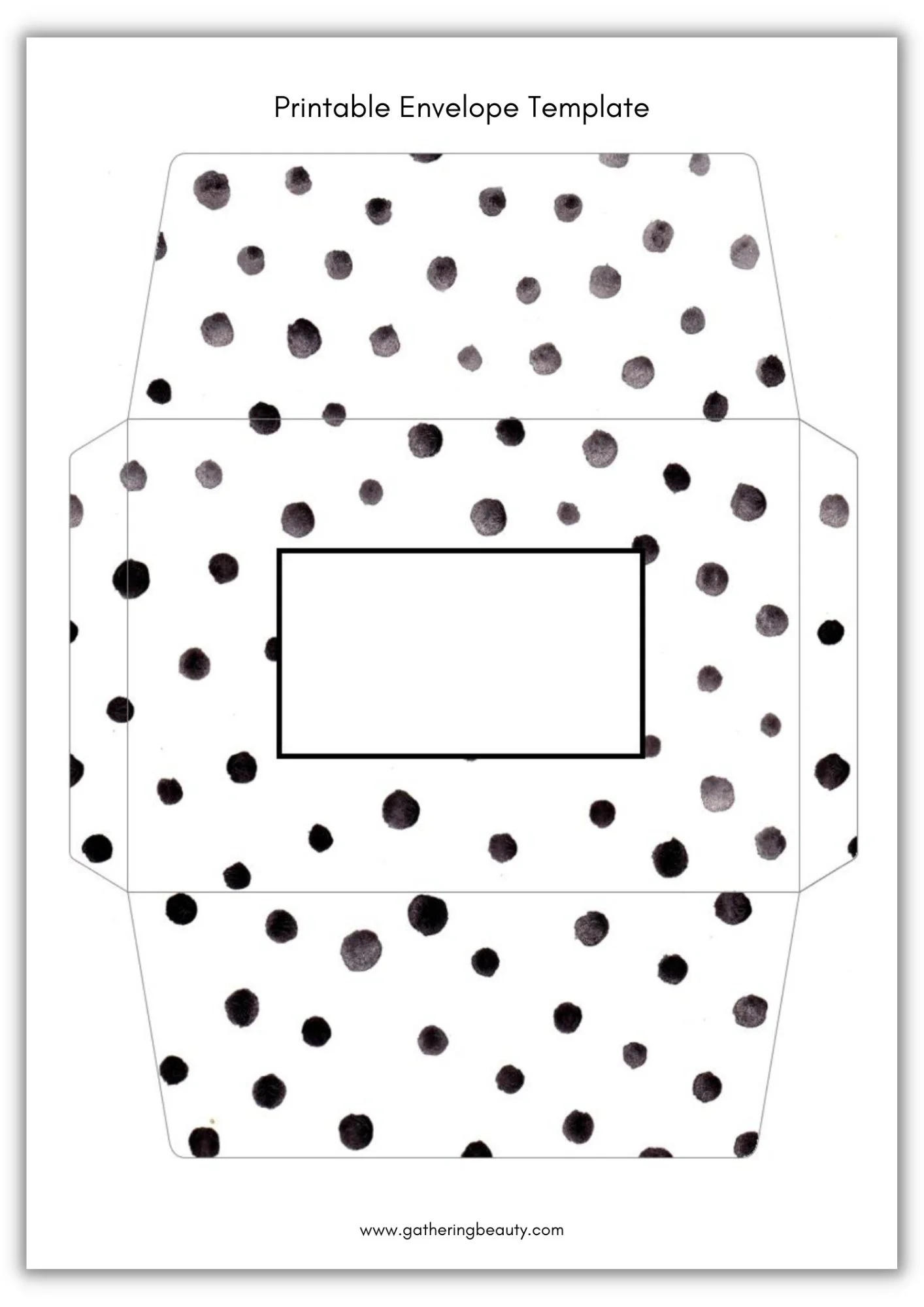 Free Printable Envelope Template — Gathering Beauty throughout Printable Paper Envelope Template