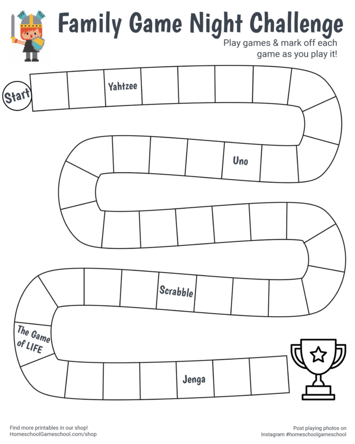 Family Printable Paper Games