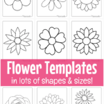 Free Printable Flower Templates For Crafts Intended For Printable Paper Flower Template Pattern