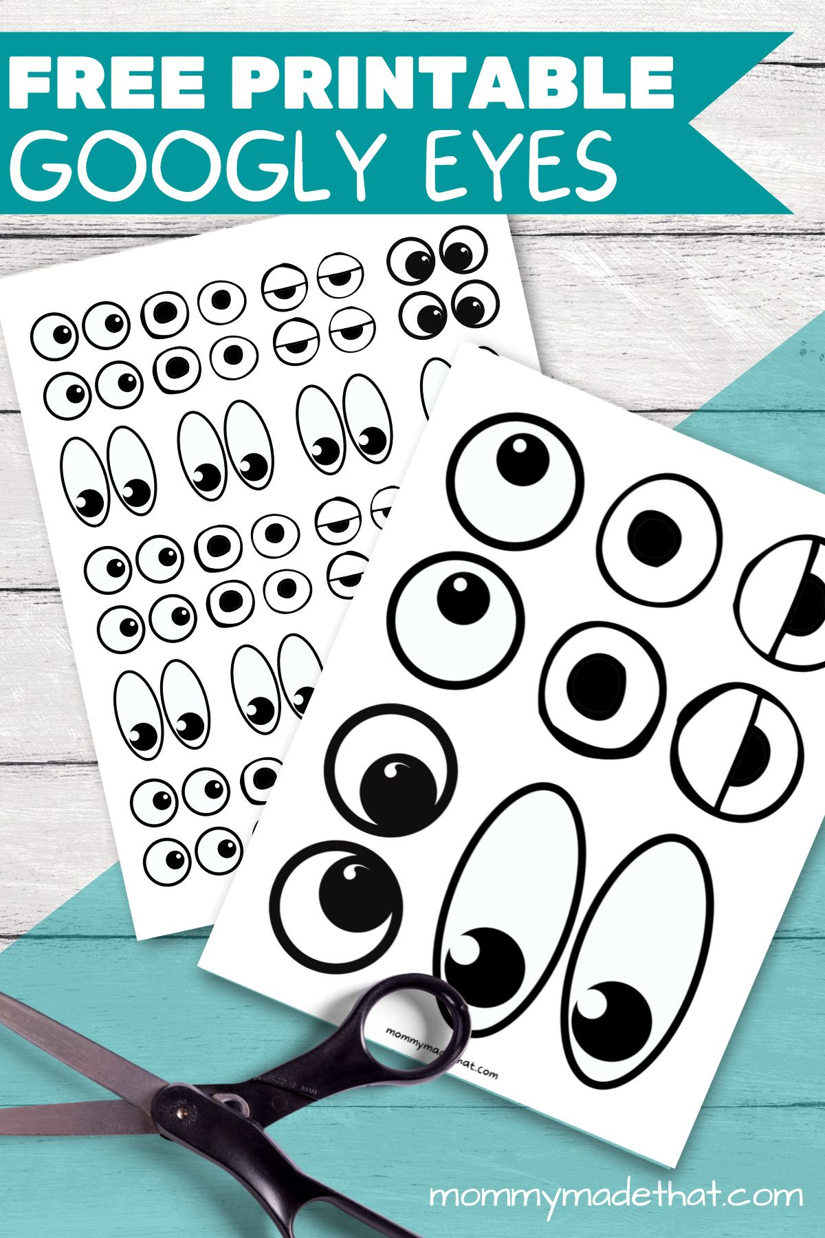 Free Printable Googly Eyes (Tons Of Sizes!) within Printable Paper Eyes