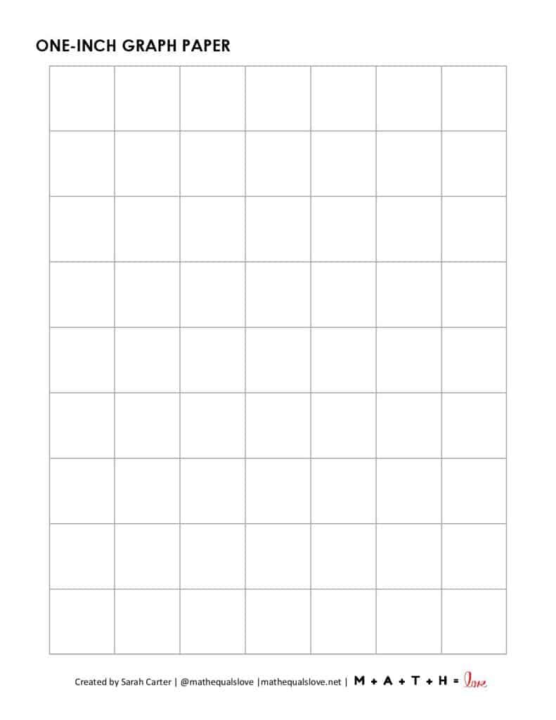 Free Printable Graph Paper (1 Inch Grid) Pdf Format pertaining to Printable One Inch Grid Paper