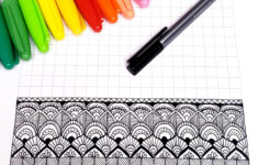 Free Printable Grid Template For Drawing Patterns - Julie Erin Designs within Printable Mandala Graph Paper