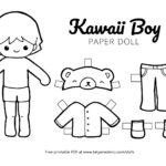 Free Printable Kawaii Paper Dolls Colouring Pages In Free Printable Paper Dolls For Preschoolers