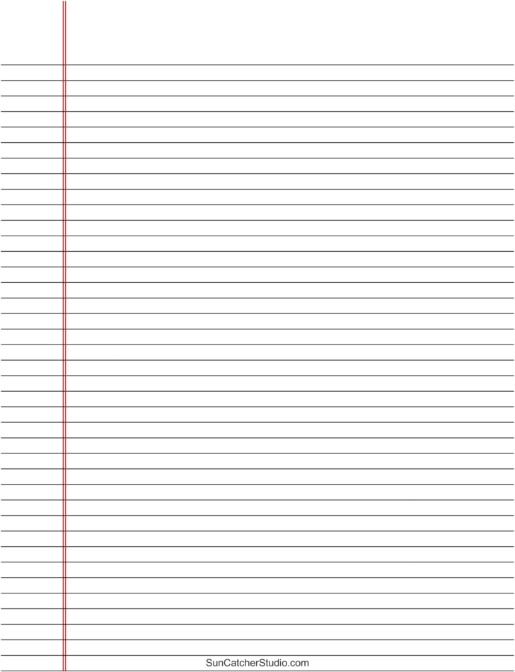 Narrow Lined Printable Paper