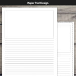 Free Printable Lined Writing Paper With Drawing Box   Paper Trail In Free Printable Paper With Picture Box
