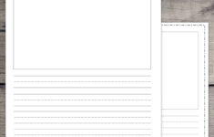 Free Printable Lined Writing Paper With Drawing Box - Paper Trail in Free Printable Paper with Picture Box