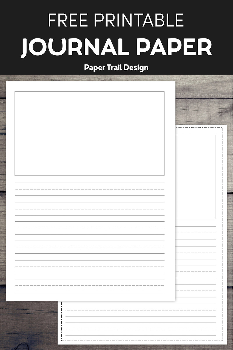 Free Printable Lined Writing Paper With Drawing Box - Paper Trail in Free Printable Paper with Picture Box