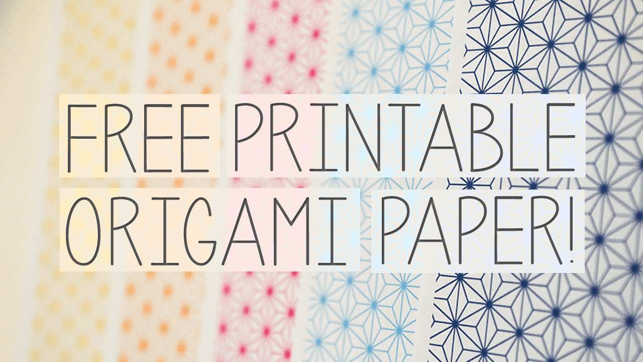 Free Printable Origami Papers From Paper Kawaii 💗 for Free Origami Printable Paper