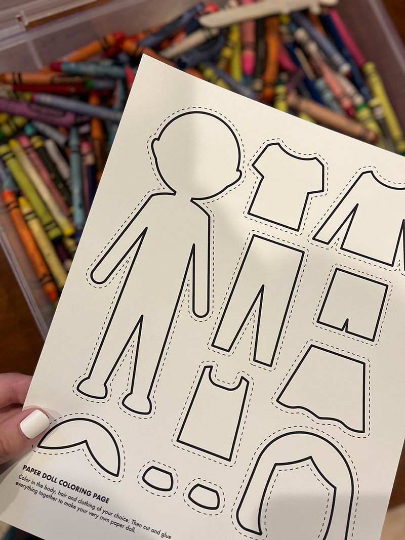 Free Printable Paper Doll Coloring Page - Pjs And Paint intended for Printable Paper Dolls Coloring Pages