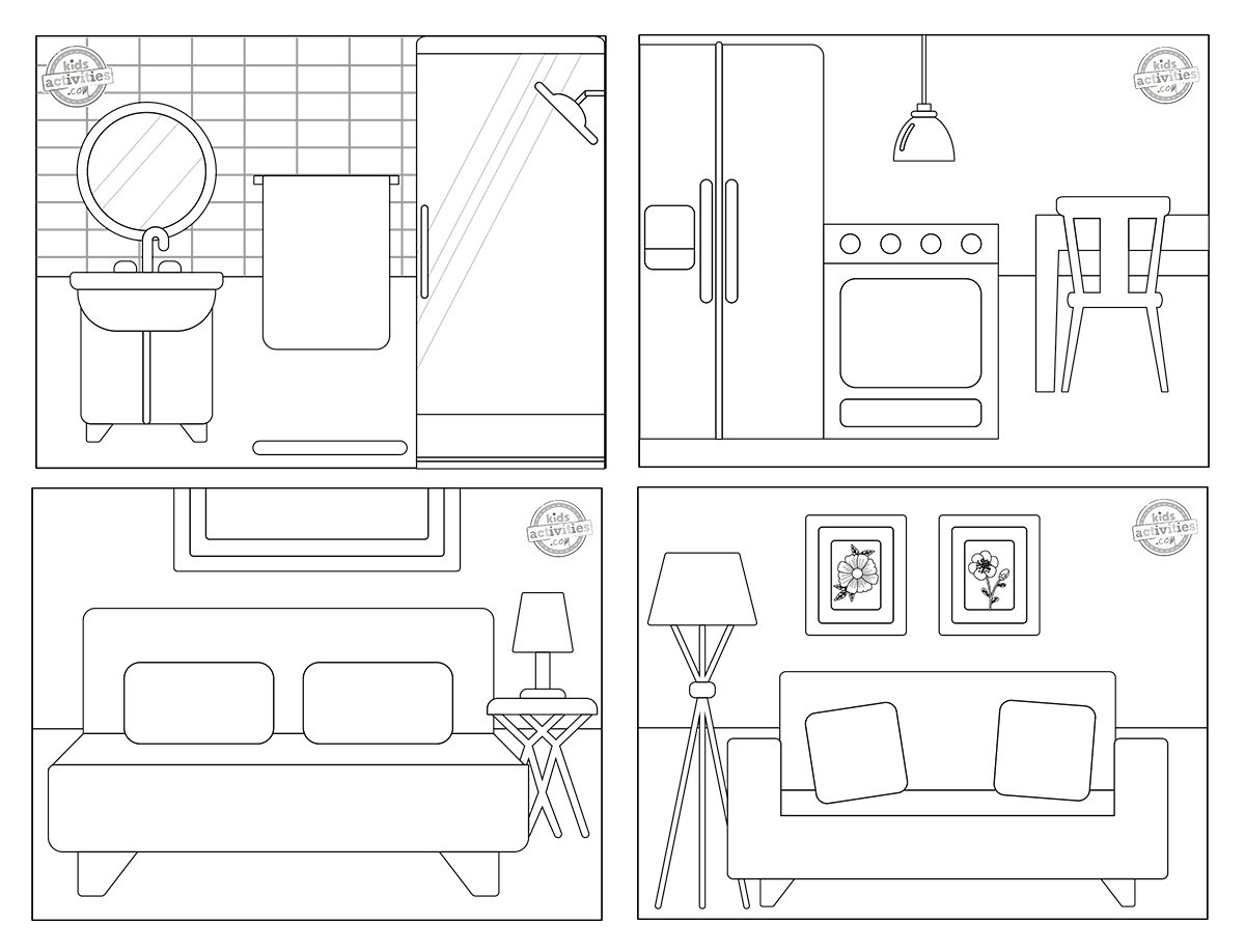 Free Printable Paper Doll House Coloring Pages |Kids Activities Blog throughout Free Printable Paper Doll House