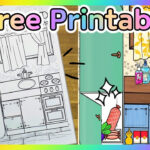 Free Printable Paper Dollhouse #3 Paper Quiet Book The Kitchen | Diy  Coloring Book Making Within Quiet Book Printable Paper Doll House